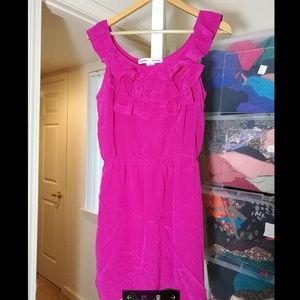 100% SILK Amanda Uprichard pink dress